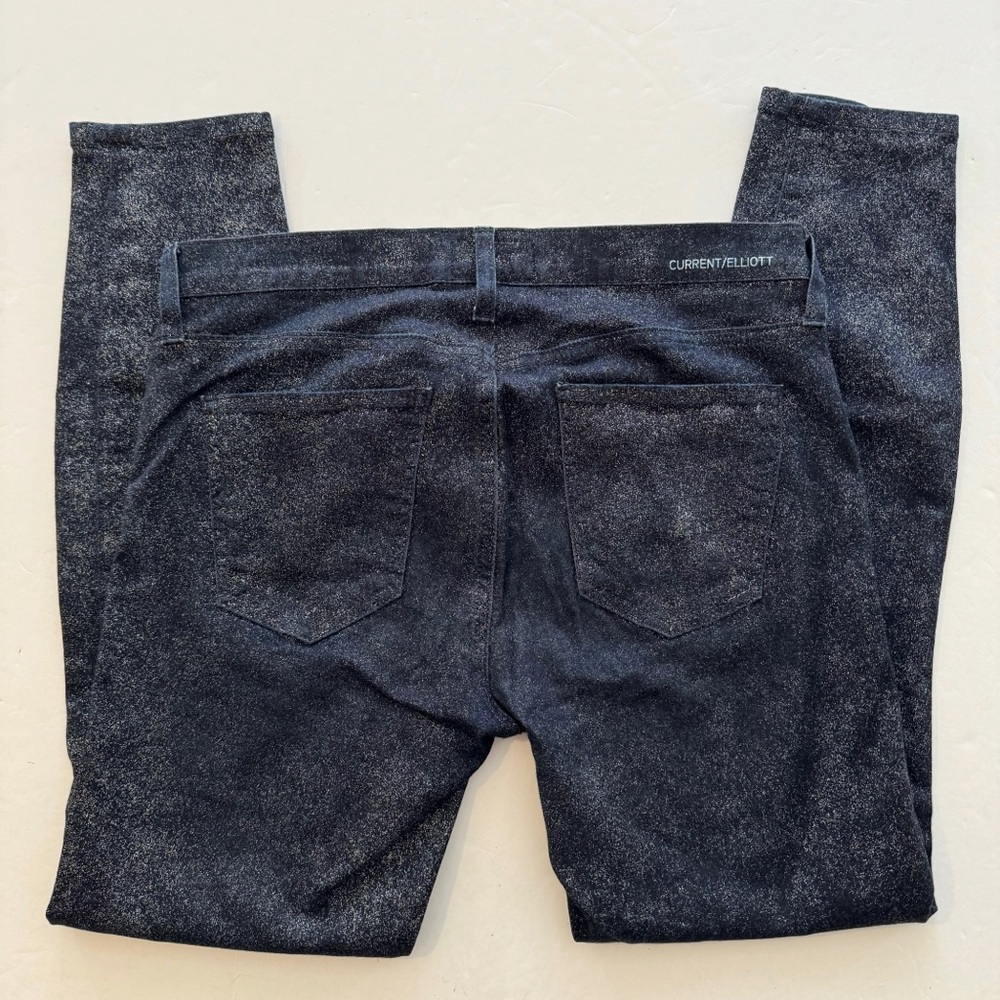 Current/Elliot The Stiletto Silver Foil Jeans - Picture 4 of 9
